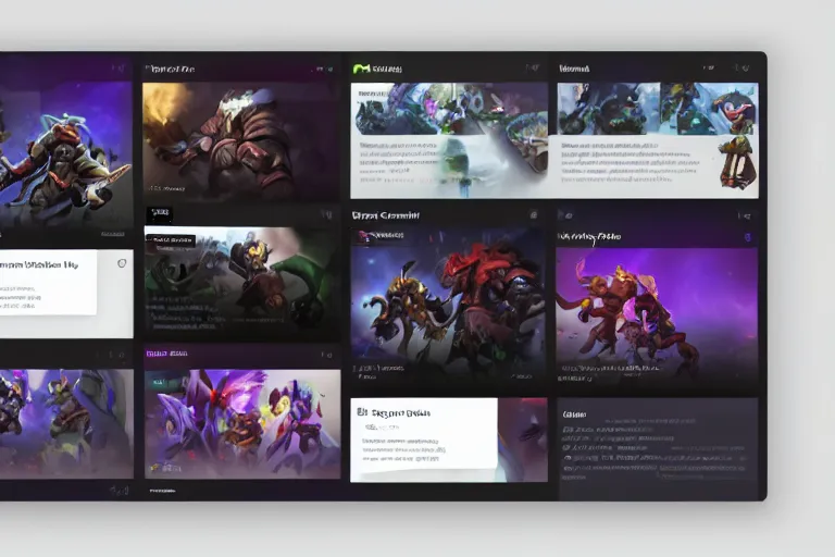 Image similar to plug on twitch channel on dota full ui ux design, trending on behance, spline 3 d, readymag