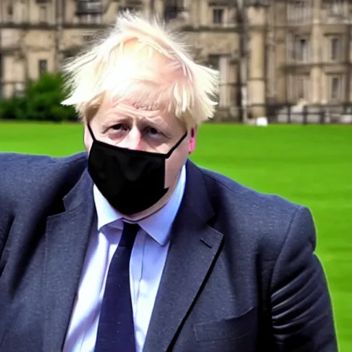 Image similar to A long shot of Boris Johnson in a tank, 4k, ultra HD