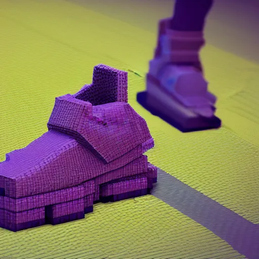 Prompt: balenciaga sneakers in minecraft, highly detailed, rim light, art, cinematic lighting, very coherent, hyper realism, high detail, 8 k, colorful