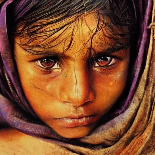 Prompt: the eyes of sharbat gula, artstation hall of fame gallery, editors choice, # 1 digital painting of all time, most beautiful image ever created, emotionally evocative, greatest art ever made, lifetime achievement magnum opus masterpiece, the most amazing breathtaking image with the deepest message ever painted, a thing of beauty beyond imagination or words