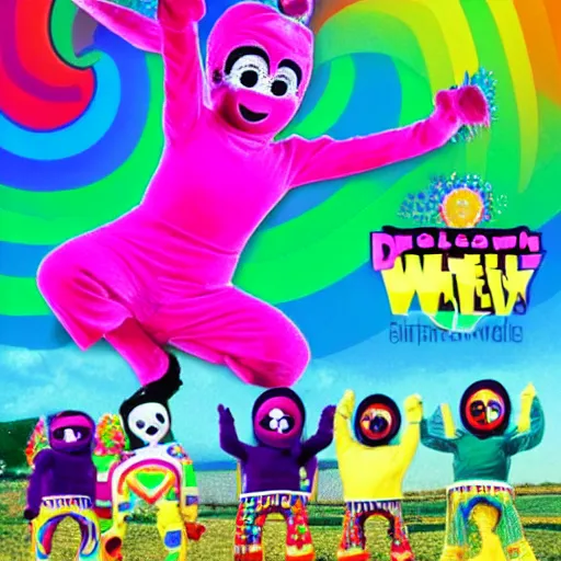 Image similar to Mexican teletubbie acidwave