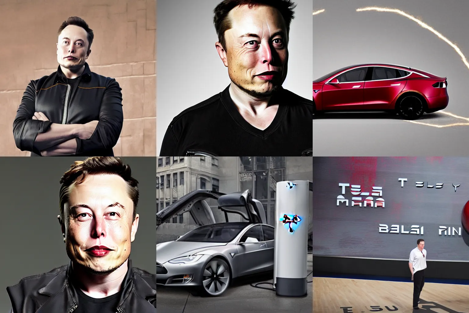 Prompt: Elon Musk designed by Tesla and Boston Dybamics