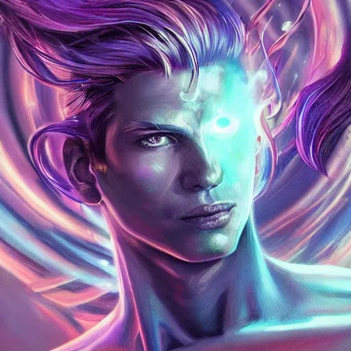 Prompt: a powerful psychic man emitting psychic power, psychic, psychic powers, detailed, highly detailed, hyper detailed, aesthetic!, trending on artstation, artstation, trending on tumblr, by artgerm, by loish, fantasy, fantasy aesthetic!,