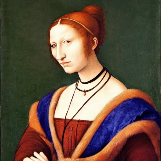 Image similar to portrait of a renaissance girl