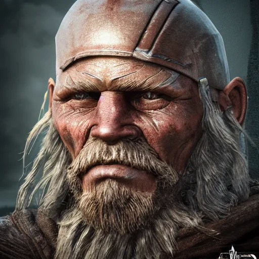 Prompt: Old Viking warrior. realistic, photo studio, HDR, 8k, trending on artstation