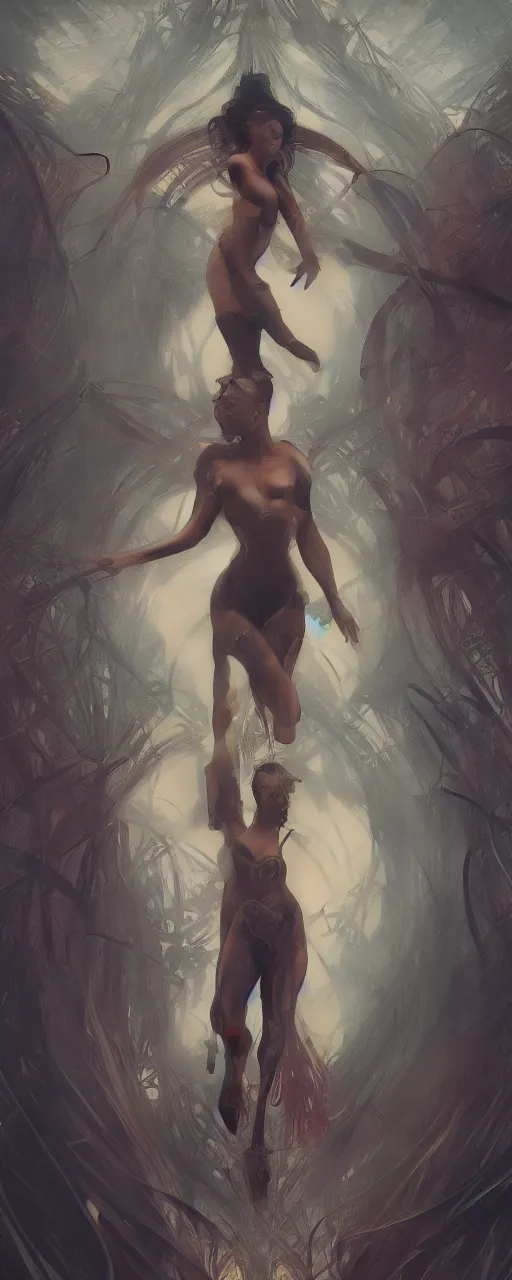 Image similar to Dystopian techno rave, in the style of artgerm and greg rutkowski and alphonse mucha, concept art, ultra realism, photo realism, cgsociety, octane render, artstationHD, artstationHQ, unreal engine, 4k, 8k