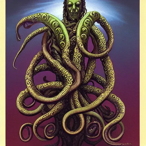 Image similar to portrait of a tentacle warrior, by Gerald Brom