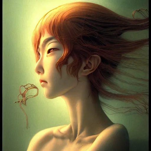 Prompt: prompt : 3 d render hyper real majestic soft light dramatic light portrait painted in miyazaki color style drawn by katsuhiro otomo and takato yamamoto, inspired by fables, china doll face, smooth face feature, intricate oil painting, high detail, sharp high detail, manga and anime 2 0 0 0