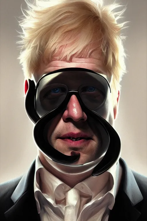 Prompt: Boris Johnson as Neo, black sunglasses, realistic portrait, symmetrical, highly detailed, digital painting, artstation, concept art, smooth, sharp focus, illustration, cinematic lighting, art by artgerm and greg rutkowski and alphonse mucha