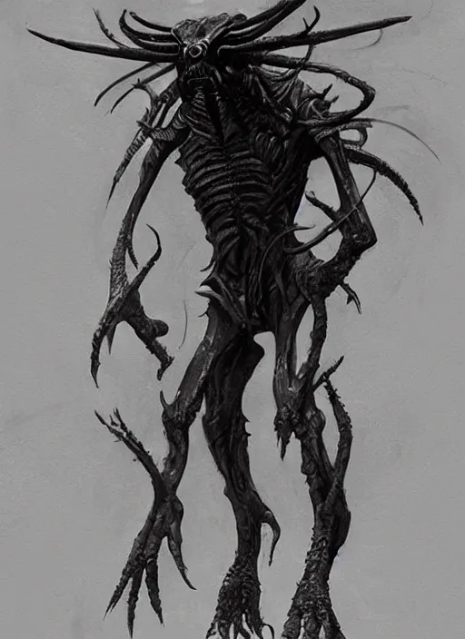 Image similar to the thing creature, alien, concept art by Carlos Huante