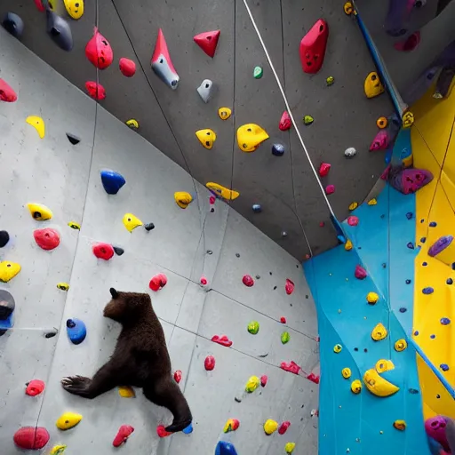 Image similar to photo of bears in a climbing gym