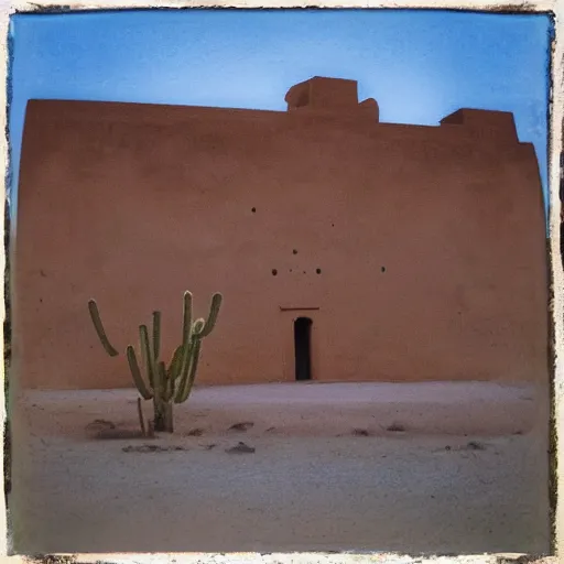 Prompt: “a matte panting of a old fort in desert”