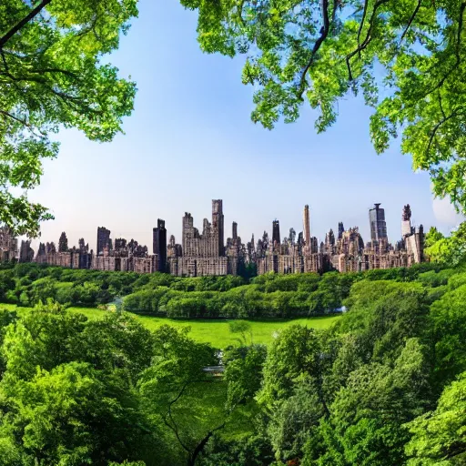 Image similar to a 180 degrees photo of central park