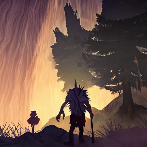 Image similar to outer wilds in the style of hellblade