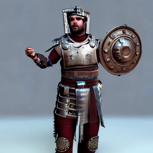 Prompt: cyberpunk roman centurion, 3d render unity, highly detailed, dynamic lighting