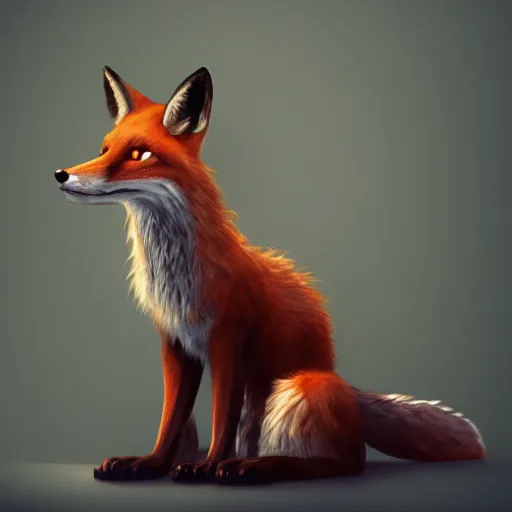 Image similar to fox wearing a tiara, fantasy painting, cinematic lighting, deviantart artstation