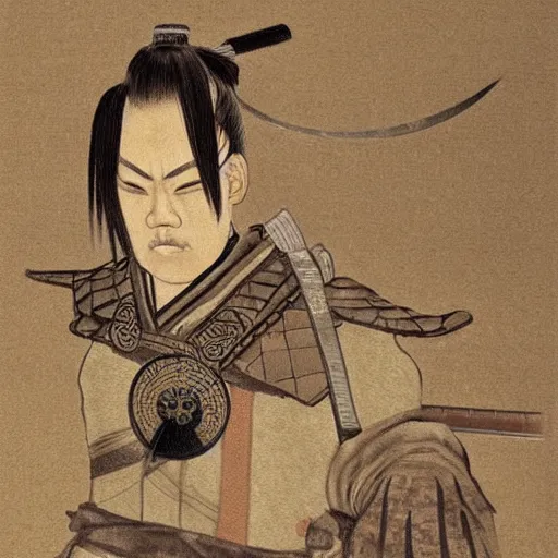 Image similar to realistic samurai in a old art japonese