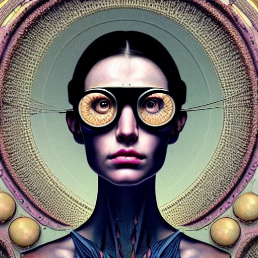 Prompt: Colour Caravaggio style Photography of Beautiful woman with highly detailed 1000 years old face wearing higly detailed sci-fi glasses designed by Josan Gonzalez Many details. . In style of Josan Gonzalez and Mike Winkelmann andgreg rutkowski and alphonse muchaand Caspar David Friedrich and Stephen Hickman and James Gurney and Hiromasa Ogura. Rendered in VRAY, volumetric natural light