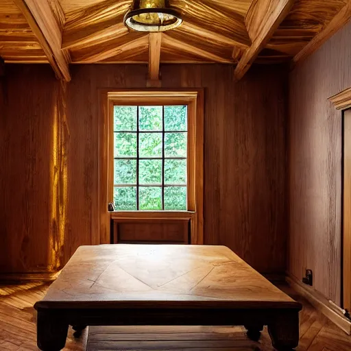 Prompt: A fantasy healing potion on an oak table in a high class room with light from the windows.