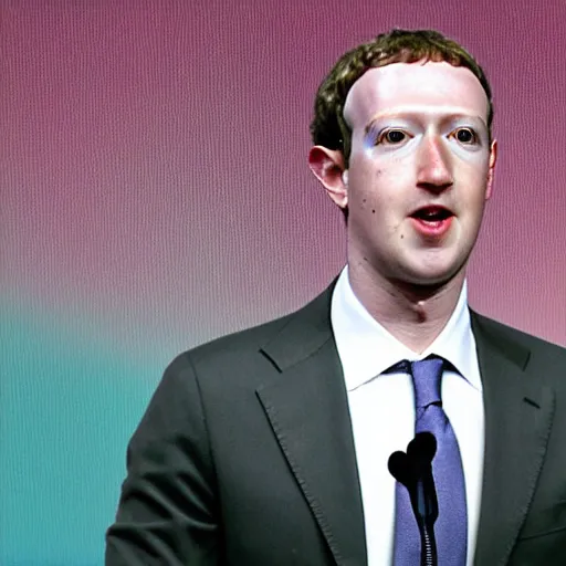 Prompt: Mark Zuckerberg as a lizard person