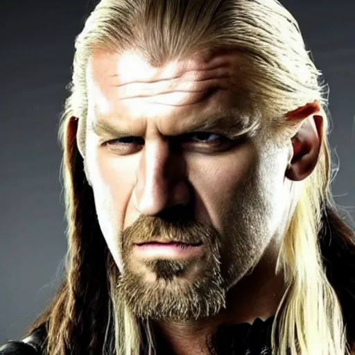 Prompt: triple H as Legolas clean shaven