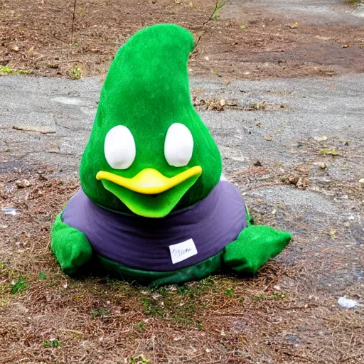 Image similar to a cabbage dressed as a duck