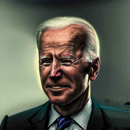 Image similar to hyperrealistic mixed media image of joe biden in a wheelchair wearing a bicycle helmet, stunning 3 d render inspired art by istvan sandorfi and greg rutkowski, perfect facial symmetry, realistic, highly detailed attributes and atmosphere, dim volumetric cinematic lighting, 8 k octane extremely hyper - detailed render, post - processing, masterpiece,