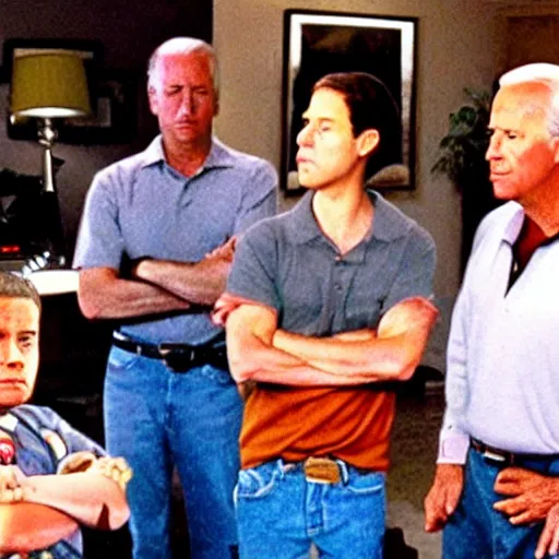 Image similar to lost scene from king of the hill where joe biden is a drug dealer,