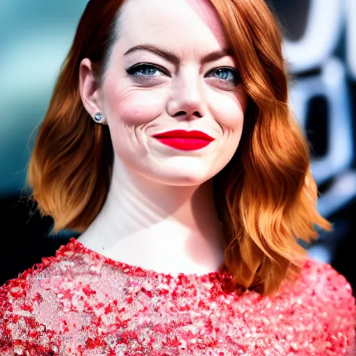 Emma Stone Wearing Way Too Much Makeup