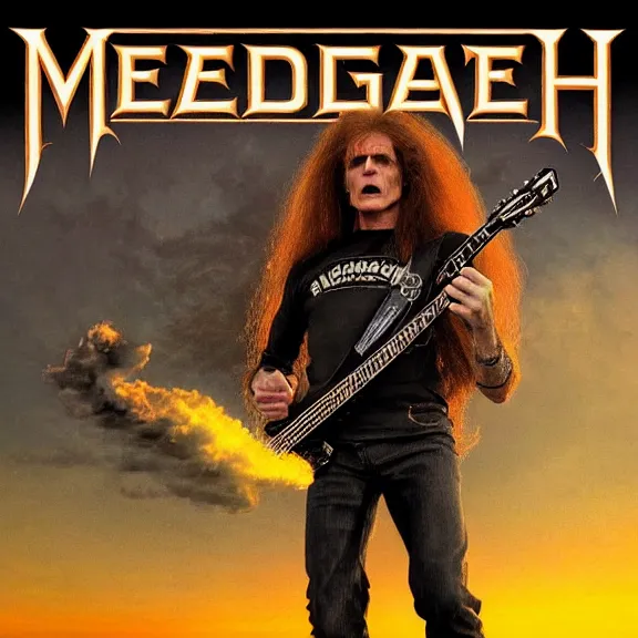Prompt: megadeth album cover featuring photo of tom hanks, power metal album cover, trending on artstation, intricately detailed, highly detailed, classic, award winning