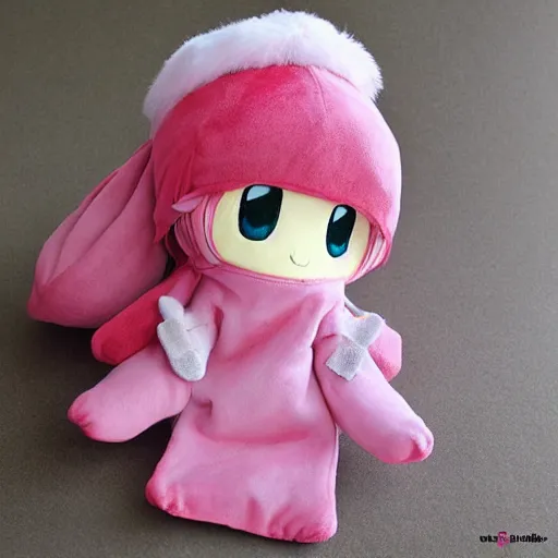 Image similar to cute fumo plush of an adorable wrapped up winter girl, anime girl