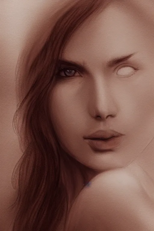 Image similar to ! dream sketch of a very beautiful woman, highly detailed, cinematic, dramatic lighting, 4 k