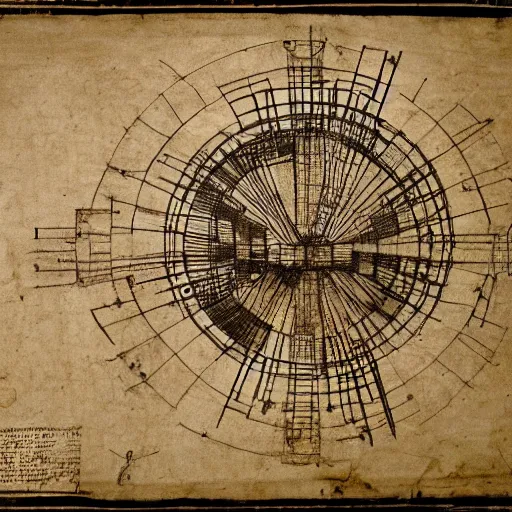 Prompt: davinci schematic for a ufo