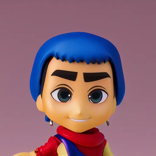 Image similar to pixar aladdin as nendoroid, side view, 8 k hd dof, kodak film,