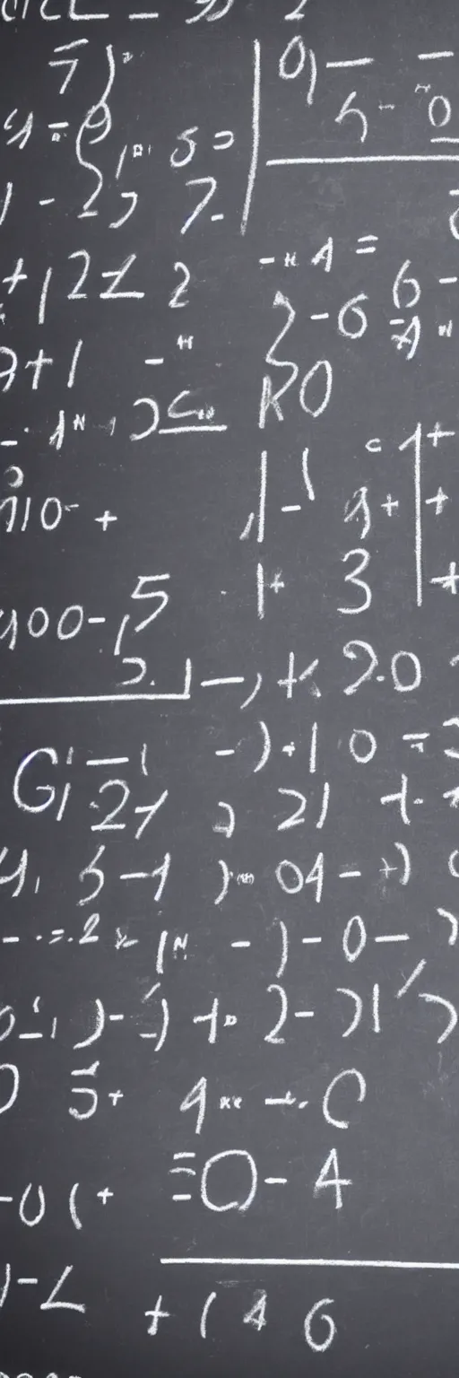 Prompt: A black board with an equation that shows how an AGI algorithm should be coded, a professor standing next to the board, 4k wide lenses photograph, unreal engine 5 full rendering, depth of field, 3D