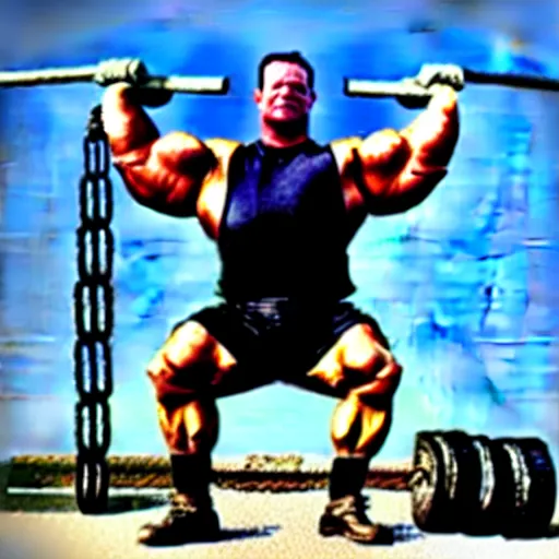 Image similar to strongman lifting 5 0 0 tons