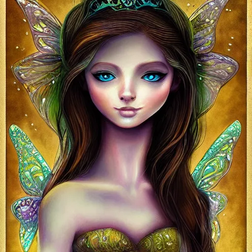 Prompt: a very beautiful fairy with a beautiful detailed face, an open book, digital painting, fantasy art