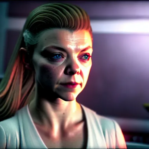 Prompt: natalie dormer in a cgi scene in alien isolation