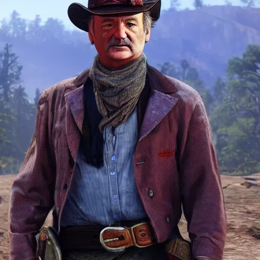 Image similar to Bill Murray in Red Dead Redemption 2, by Ilya Repin