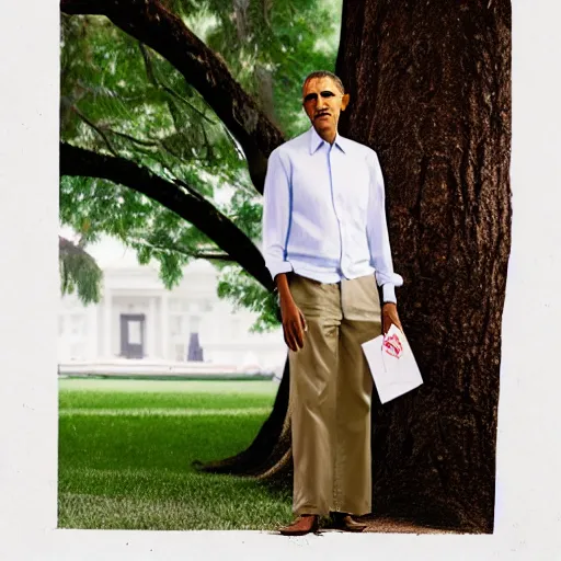 Prompt: barack obama shaped tree, fashion photography