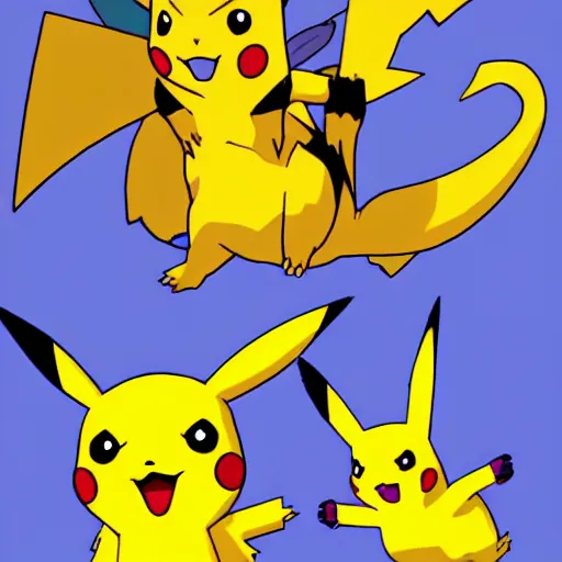 Image similar to pikachu vs charizard