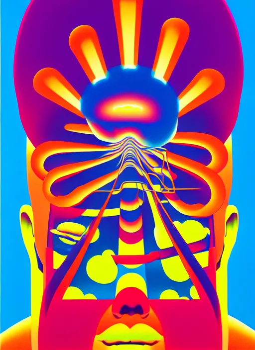 Image similar to head explosion by shusei nagaoka, kaws, david rudnick, airbrush on canvas, pastell colours, cell shaded!!!, 8 k