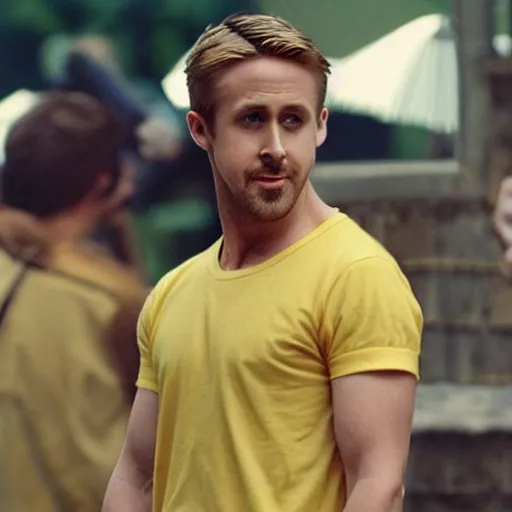 Prompt: ryan gosling as pikachu