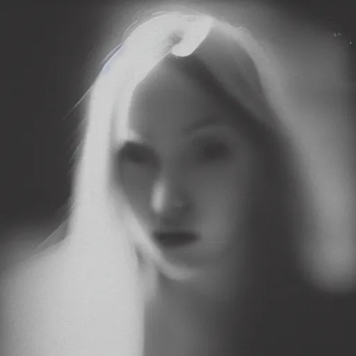 Prompt: close up photograph of a beautiful woman shot with a holga camera, ilford hp 5 film, chiaroscuro lighting, black background