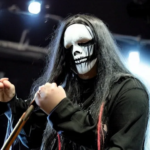 Prompt: joey jordison playing joey jordison