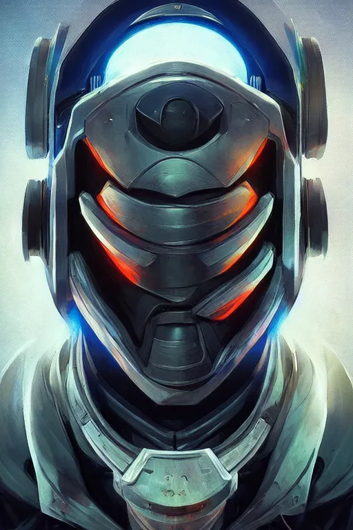 Image similar to epic mask helmet robot ninja portrait stylized as fornite style game design fanart by concept artist gervasio canda, behance hd by jesper ejsing, by rhads, makoto shinkai and lois van baarle, ilya kuvshinov, rossdraws global illumination radiating a glowing aura global illumination ray tracing hdr render in unreal engine 5