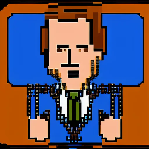 Prompt: saul goodman pixelart