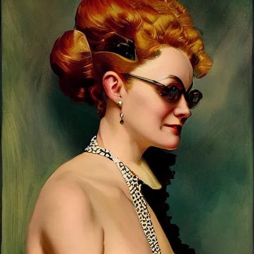 Prompt: mandelbulb portrait of a beautiful woman by gil elvgen, loomis, leyendecker