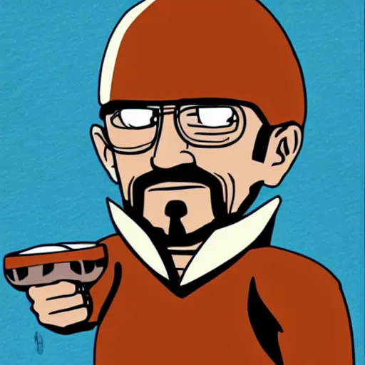 Prompt: walter white as megaman