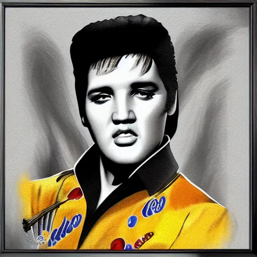 Image similar to Elvis Presley poster trending on art station 8k